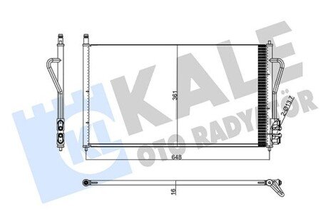 FORD Радіатор кондиціонера (конденсатор) Focus 98- Kale 358240