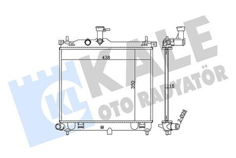 HYUNDAI Радіатор охолодження двиг. i10 1.1/1.1CRDi 08- Kale 358300