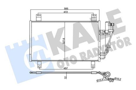 Радіатор кондиціонера Mazda 2, CX3 OTO RADYATOR Kale 358735