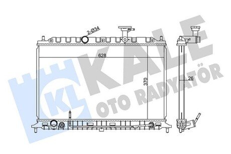 KIA Радіатор охолодження двиг. Rio II 1.4/1.6 05- Kale 359100