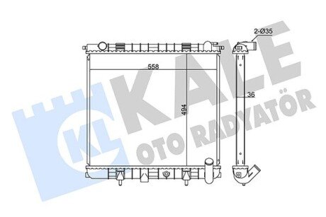 LANDROVER Радіатор охолодження Range Rover II 3.9/4.6 98- Kale 359300