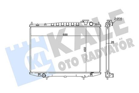 NISSAN PICK UP Радиатор охлаждения Kale 362700