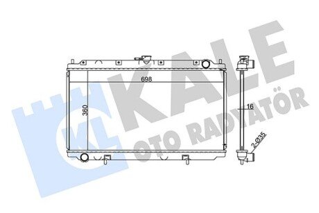 NISSAN Радіатор охолодження Primera 1.6/2.0 96- Kale 363100