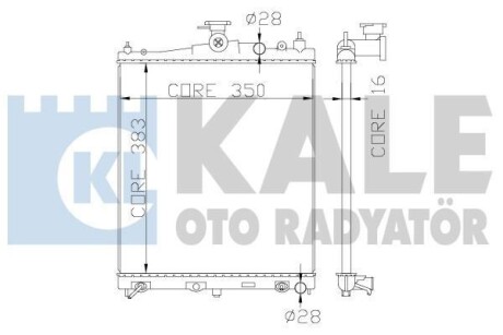 NISSAN Радіатор системи охолодження двигуна Micra III, Note 1.2/1.6 03- Kale 363200