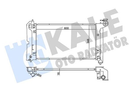 TOYOTA радіатор охолодження Corolla 1.4/1.6 01- Kale 366200