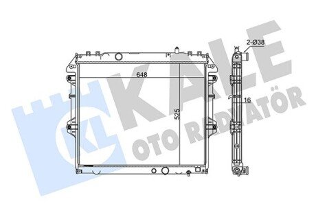 TOYOTA Радиатор охлаждения Fortuner,Hilux VII 2.5/3.0 D-4D 04- Kale 366500