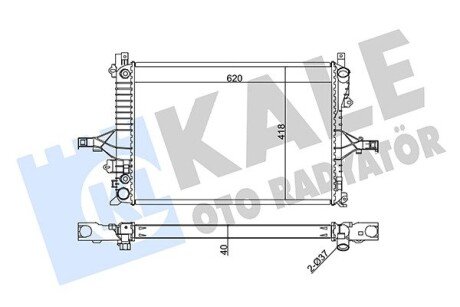 VOLVO Радіатор охолодження S60 I,S80 I,V70 II,XC70 2.0/3.0 99- (з АКП) Kale 367200