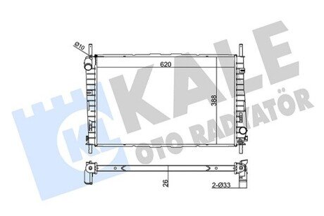 Радіатор охолодження Ford Mondeo III OTO RADYATOR Kale 368700