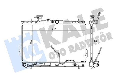 HYUNDAI Радіатор охолодження Matriz 1.5CRDi/1.8 01- Kale 369700