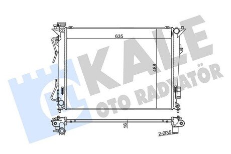 Радіатор охолодження Hyundai Grandeur, Sonata V, Kia Magentis OTO RADYATOR Kale 369800