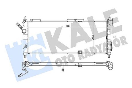 OPEL Радіатор охолодження двиг. Combo, Corsa B 1.2/1.6 Kale 371100