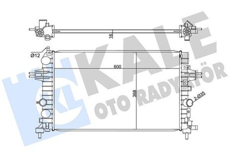 OPEL радіатор охолодження Astra H,Zafira B 1.6/1.8 Kale 371200