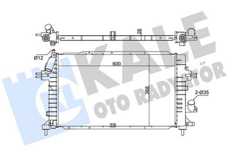OPEL Радіатор охолодження Astra H 1.3/1.9CDTI Kale 371300