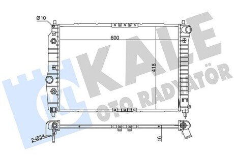 CHEVROLET радіатор охолодження Aveo 1.4/1.5 03- (акпп) Kale 372300