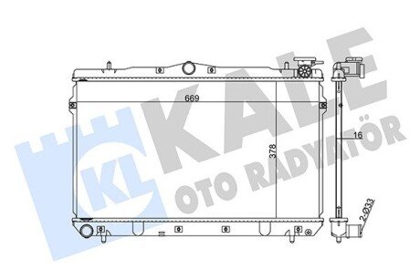 HYUNDAI Радіатор охолодження Coupe,Lantra II 1.5/2.0 96- Kale 372400