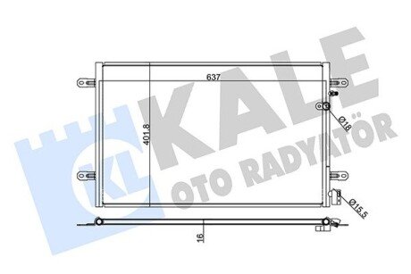 Радиатор кондиционера AudI A6 OTO RADYATOR Kale 375300 (фото 1)