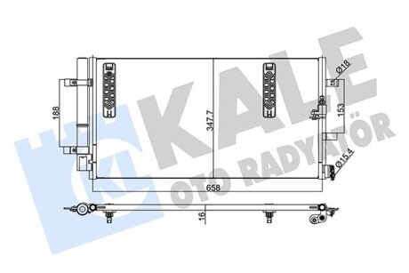 Радіатор кондиціонера Audi A4, A5, A6, A7, Q5 OTO RADYATOR Kale 375800