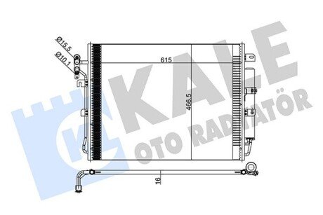 LANDROVER Радіатор кондиціонера (конденсатор) Discovery III, Range Rover Sport 2.7TD 04- Kale 378000