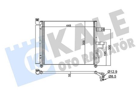 HYUNDAI Радіатор кондиціонера (конденсатор) Accent II 00- Kale 379100