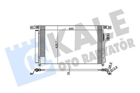 Радіатор кондиціонера Hyundai Santa Fe II OTO RADYATOR Kale 379300