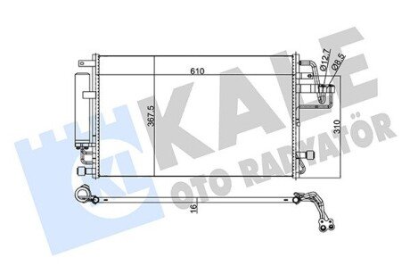 Радіатор кондиціонера Hyundai Tucson, Kia Sportage OTO RADYATOR Kale 379900