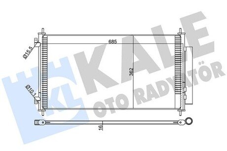 Радіатор кондиціонера Honda Cr-V Iii Condenser OTO RADYATOR Kale 380700