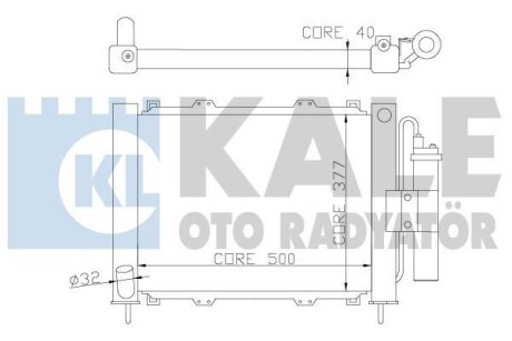 RENAULT радіатор кондиціонера Kangoo 01- Kale 382400