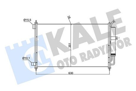 NISSAN Радіатор кондиціонера (конденсатор) Micra III,Note,Tiida 1.2/1.8 03- Kale 382520