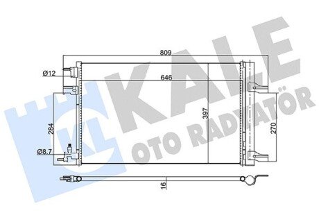 Радіатор кондиціонера Chevrolet Cruze, Orlando, Opel Astra J, Astra J GTC OTO RADYATOR Kale 385300