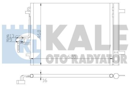 FORD Радіатор кондиціонера Galaxy,Mondeo IV,S-Max,LandRover Freelander,Range Rover Evoque,Volvo S60/80,V70 III,XC60/70 Kale 386200