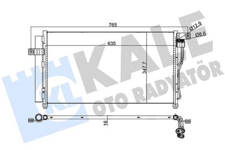 Радіатор кондиціонера Hyundai Accent III OTO RADYATOR Kale 386300