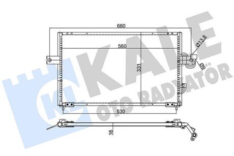 HYUNDAI Радіатор кондиціонера (конденсатор) Accent I 94- Kale 386400 (фото 1)