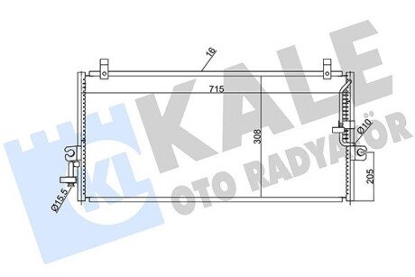 NISSAN Радіатор кондиціонера (конденсатор) Primera P11 96- Kale 388500 (фото 1)