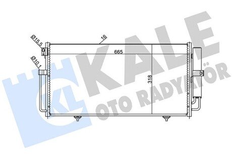 SUBARU Радіатор кондиціонера (конденсатор) Impreza 00- Kale 389600