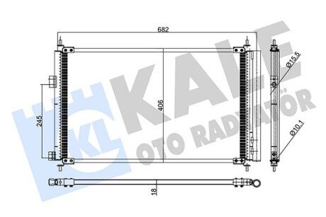 Радіатор кондиціонера Toyota Previa Iii, Rav 4 Iii Condenser OTO RADYATOR Kale 390000