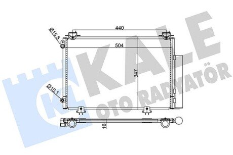 TOYOTA радіатор кондиціонера Yaris 99- Kale 390200 (фото 1)