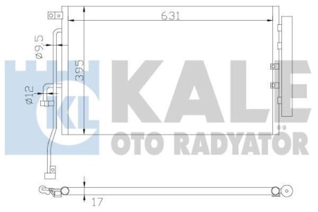 Радіатор кондиціонера Chevrolet Captiva, Opel Antara OTO RADYATOR Kale 391000