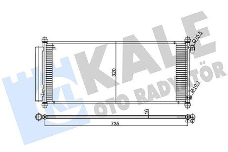 Радіатор кондиціонера Honda Jazz II OTO RADYATOR Kale 392000