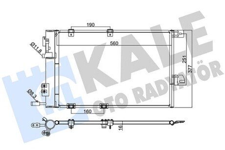 OPEL Радіатор кондиціонера (конденсатор) Astra G, Zafira A Kale 393300