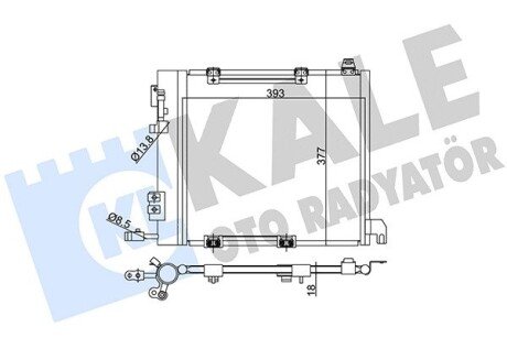 OPEL Радіатор кондиціонера (конденсатор) Astra G, Zafira A Kale 393800