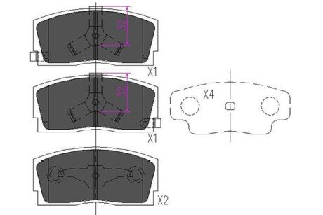 PARTS DAIHATSU Тормозные колодки передн.Applause 89- KAVO KBP-1501