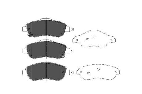 PARTS HONDA Тормозные колодки передн. CR-V III,IV 07- KAVO KBP-2041