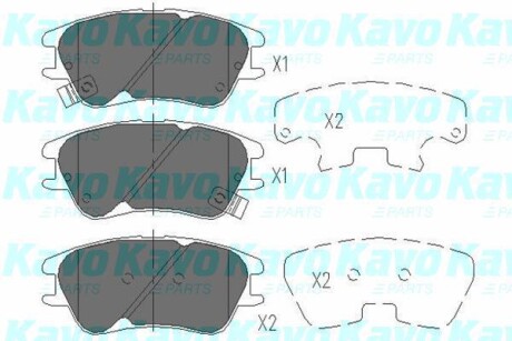 PARTS HYUNDAI гальмівні колодки передн.Atos 99- KAVO KBP-3009