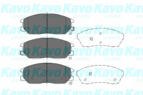 PARTS HYUNDAI Тормозные колодки передн.XG 350,SsangYong 04- KAVO KBP-3021