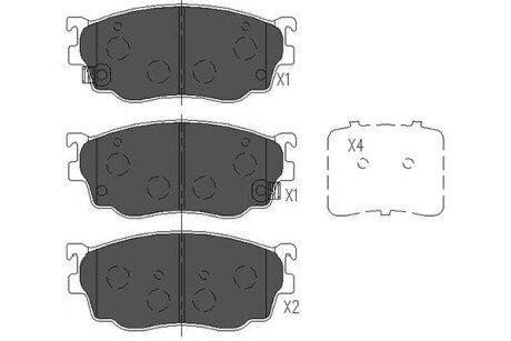 PARTS MAZDA Тормозные колодки перед. 626 97- KAVO KBP-4509