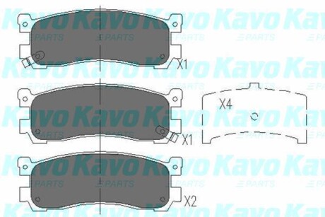 PARTS MAZDA колодки гальм. передн. 929/Xedos 9/MPV KAVO KBP-4556