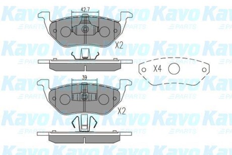 PARTS MAZDA Тормозные колодки задн. Tribute 04- KAVO KBP-4568