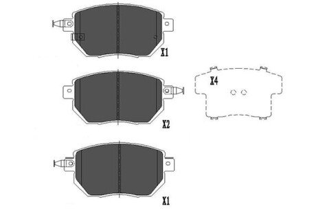 PARTS NISSAN Гальмівні колодки пер. InfinitiI FX 35/45 KAVO KBP-6573