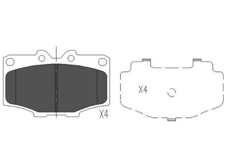 PARTS TOYOTA гальмівні колодки передн. Land Cruiser -96 KAVO KBP-9028