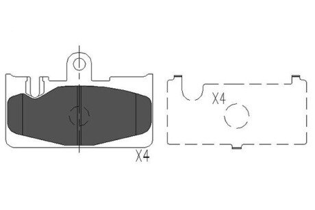 PARTS TOYOTA Гальмівні колодки задн.Lexus LS (FE) 430 00- KAVO KBP-9073